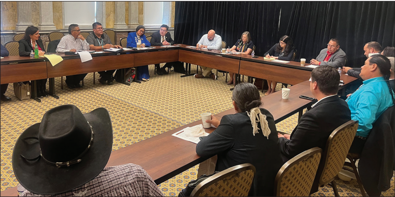 Navajo Nation Council members meet with first Native American U.S....