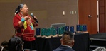Missing and Murdered Diné Relatives Task Force Chair Amber Kanazbah Crotty receives Vanguard of Justice Award